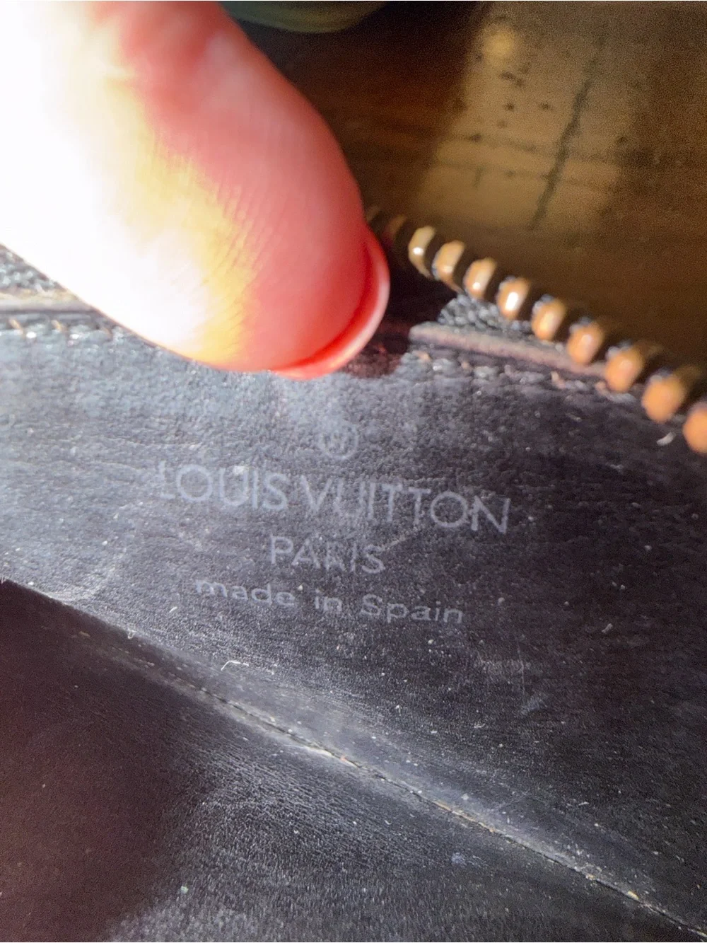 Louis Vuitton Black Epi Leather Zip Card Pouch
